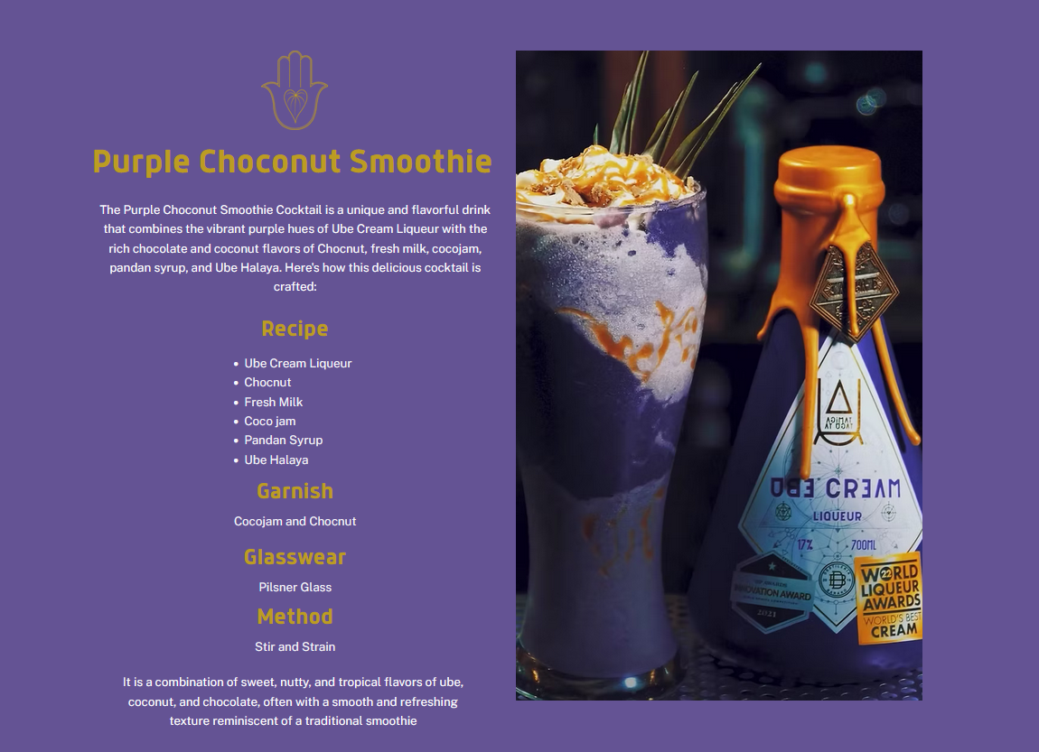 Purple Choconut Smoothie – Ube Cream Liqueur trifft Kokos & Schokolade