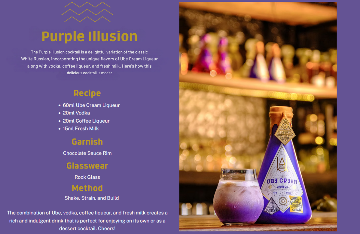 Purple Illusion Cocktail – Cremiger Dessertdrink mit Ube Cream Liqueur